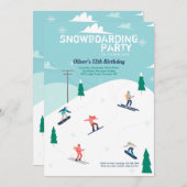 Invitation Sur les Pistes de Ski (Devant / Derrière)