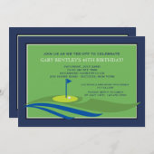 Invitation Sur l'invitation au golf vert (Devant / Derrière)