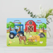 Invitation Sur l'invitation de la ferme (Debout devant)