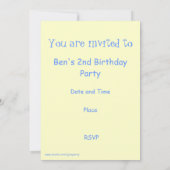 Invitation Sur l'invitation de la fête de la Lune (Dos)