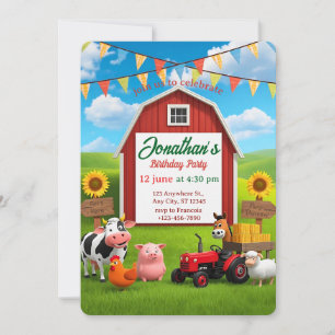 Invitation Sur l'invitation des Anniversaires de enfants agri