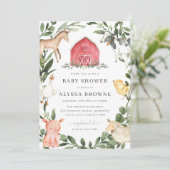 Invitation Sur L'Invitation Du Baby shower Agricole (Debout devant)