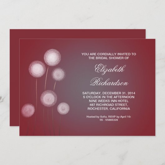 invitation sur mesure (Devant / Derrière)