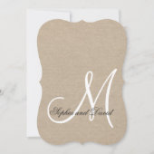 Invitation sur mesure de Mariage de toile rustique (Devant)