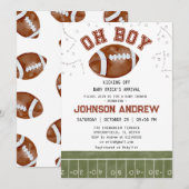 Invitation sur mesure du Baby shower de football a (Devant / Derrière)