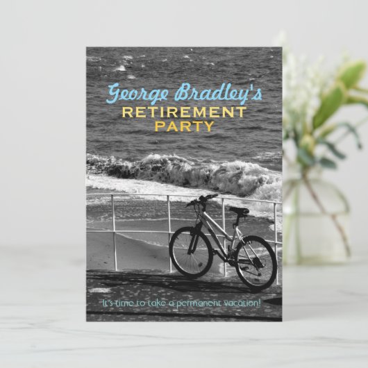 Invitation sur mesure du Parti de la retraite en v (Debout devant)