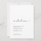 Invitation Sur On Cloud Wine Simple Mariage Moderne (Devant)