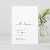 Invitation Sur On Cloud Wine Simple Mariage Moderne (Debout devant)
