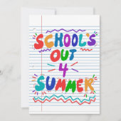 Invitation sur papier à feuilles mortes de l’école (Devant)