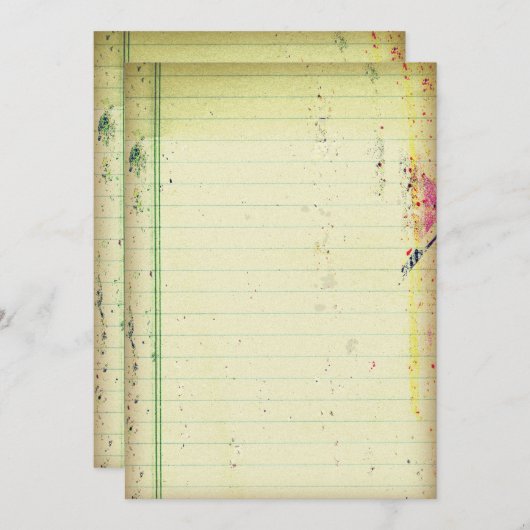 Invitation sur papier pour ordinateur portable (Devant / Derrière)