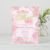 Invitation Sur Pink Cloud Neuf 9 Baby shower Gold Parties sci (Debout devant)