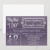 Invitation sur tableau de craie : Réception chic s (Devant / Derrière)