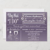 Invitation sur tableau de craie : Réception chic u (Devant)