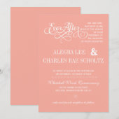 Invitation sur tableau noir Peach EverAfter (Devant / Derrière)
