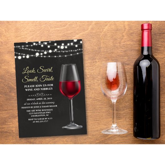 Invitation sur tableau noir pour une soirée de dég