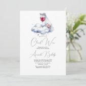 Invitation Sur Vin Cloud Shower de Mariage (Debout devant)