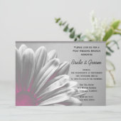 Invitation Surbrunch de mariage avec des surlignages floraux  (Debout devant)