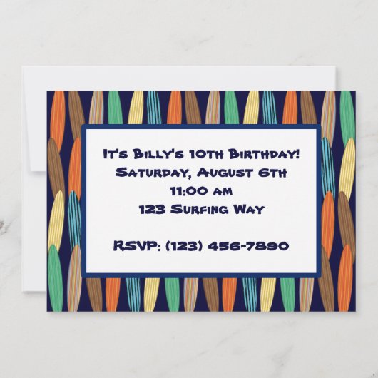 Invitation Surf (Dos)