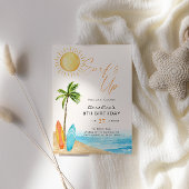 Invitation Surf À La Fête D'Anniversaire De Plage D'Été