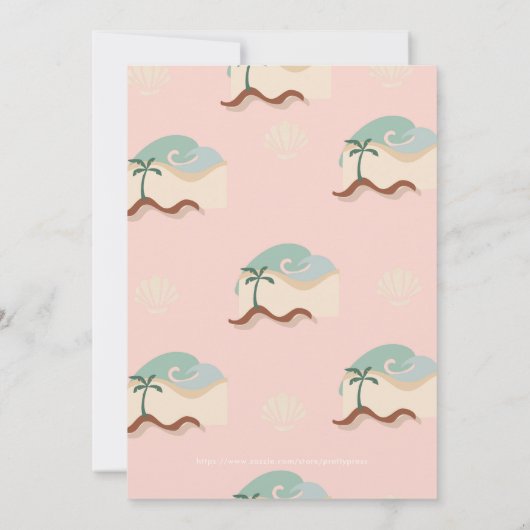 Invitation Surf À L'Invitation D'Anniversaire Toute Fille D'Â (Dos)