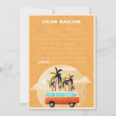 Invitation Surf Beach Anniversaire Fête Heure Capsule Note Ca (Devant)