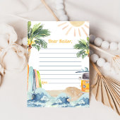 Invitation Surf Beach Anniversaire Fête Heure Capsule Note Ca