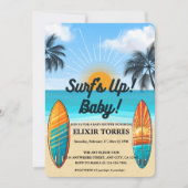 Invitation Surf bébé - Baby shower (Devant)