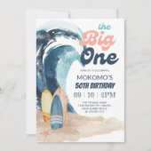 Invitation Surf | Big One Tropical Beach Anniversaire (Devant)