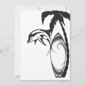 Invitation Surf cool et Palm Tree Surf Anniversaire (Dos)