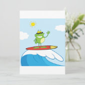 Invitation Surf de grenouille (Debout devant)