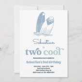 Invitation Surf Deux Cool Surf moderne 2e fête d'anniversaire (Devant)
