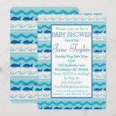 Invitation Surf 'N Fishies Baby shower nautique (Devant / Derrière)