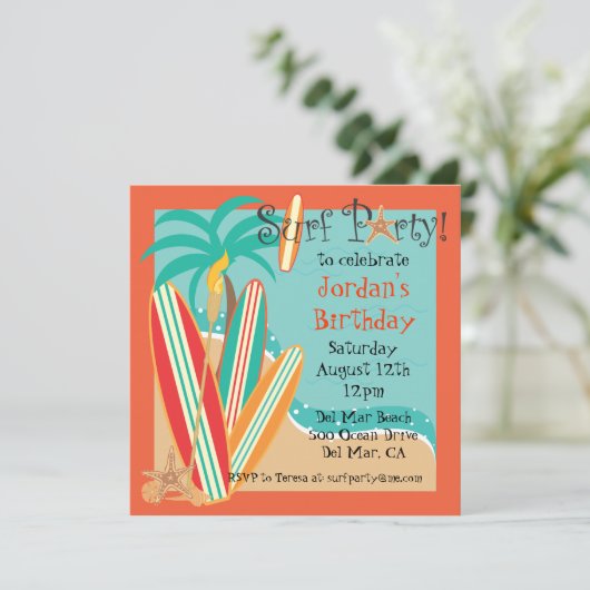 Invitation surf Party (Debout devant)
