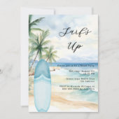 Invitation Surf plage surf plage plage fête d'été (Devant)