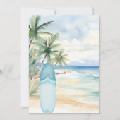 Invitation Surf plage surf plage plage fête d'été (Dos)