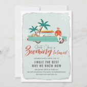 Invitation Surf Santa Claus | Fête de Noël virtuelle (Devant)