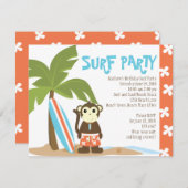 Invitation Surf singe (Devant / Derrière)