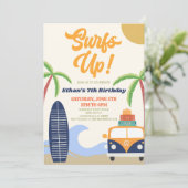 Invitation Surf Up ! Blue Beach Surf Fête d'anniversaire mode (Debout devant)