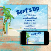 Invitation Surf Up Surfboard et Beach Surfboard Anniversaire
