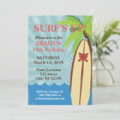 Invitation Surf vers le haut de partie de plage 5" x 7" (Debout devant)