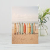 Invitation Surf vintage Sur La Plage (Debout devant)