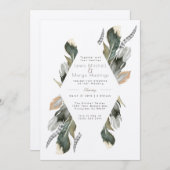 Invitation Surface Aquarelle Diamant | MARIAGE (Devant / Derrière)