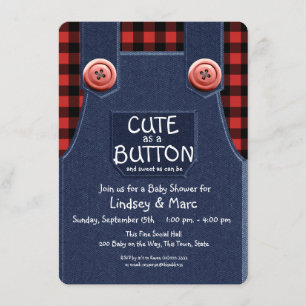 Invitation Surfaces et flannel Cute comme Baby shower de bout