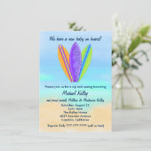 Invitation Surfboard Beach Bébé Sip et voir Douche Party (Debout devant)