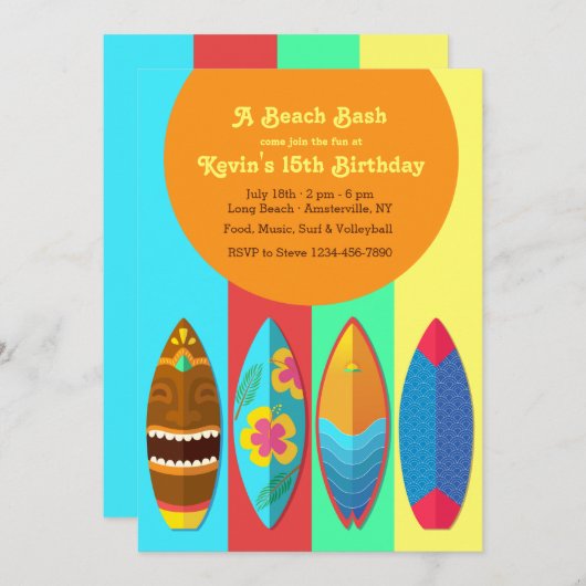 Invitation Surfboard Collection (Devant / Derrière)