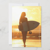 Invitation Surfer Beach thème Graduate Party Photo (Dos)