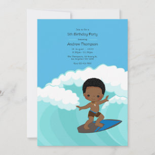 Invitation Surfer Boy fête d'anniversaire