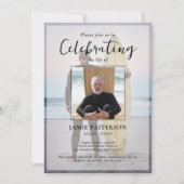 Invitation Surfer Celebration of Life Custom Photo Funeral (Devant)
