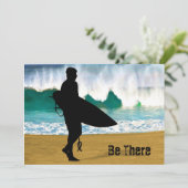 Invitation Surfer par un tube qui craque (Debout devant)