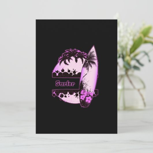 Invitation Surfer pourpre (Debout devant)
